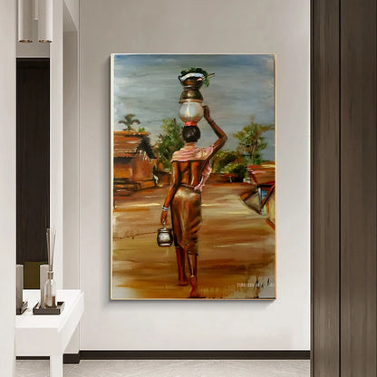 Afrikanische schwarze Frau Graffiti Kunst Poster für inspirierendes Wanddekor