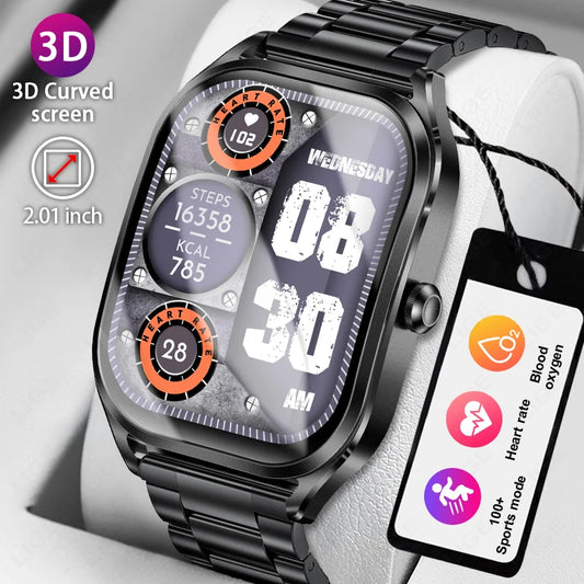 Smartwatch 3D Bildschirm, Gesundheitsuhr, Telefonieren, Wasserdicht, Sport Uhr