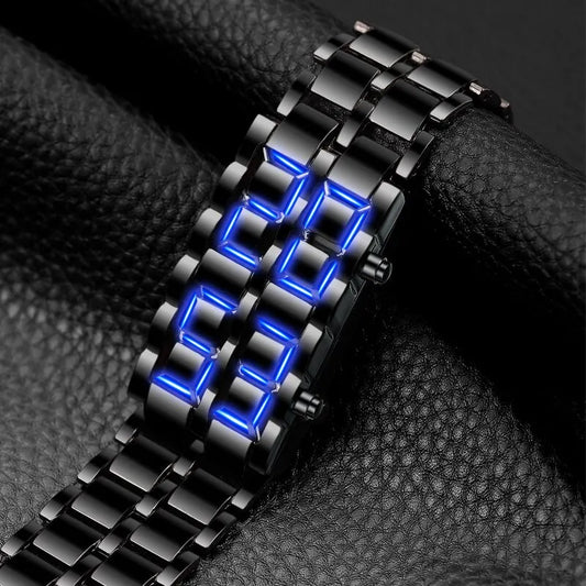 Digitale Lava Armbanduhr für Männer – Stilvolle LED-Uhr mit Alarmfunktion