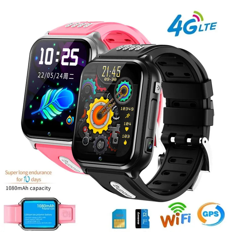 SIM-Karte Smartwatch Kinder 4G GPS, WIFI Android 9,0 Bluetooth, Kinder Smart Uhr