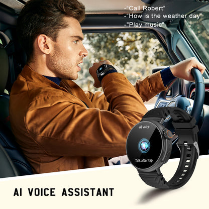 Fitness Smartwatch mit Bluetooth-Anruf, Herzfrequenz-Tracker und Musiksteuerung