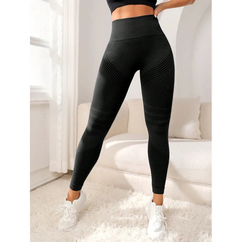Anti-Cellulite Leggings High-Waist, Rückansicht mit Scrunch-Butt-Naht