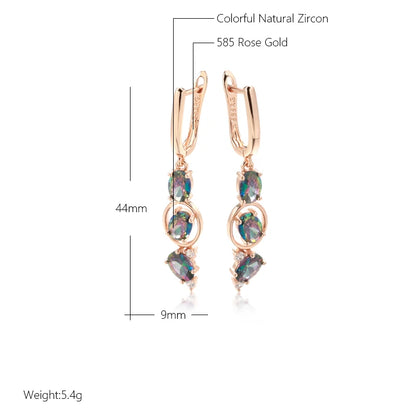 585 Rose Gold Farbe Frauen Ohrringe Ungewöhnliche Eleganz für Jeden Tag, Stilvoll und Vielseitig