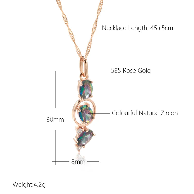 585 Rose Gold Farbe Frauen Tropfen Halskette Für Stil Und Eleganz