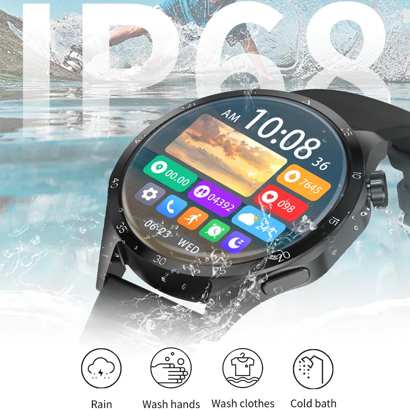 Smartwatch GT4 Pro GPS AMOLED Bildschirm, Bluetooth, Wasserdicht Gesundheitsuhr Smart Watch RDFIT APP