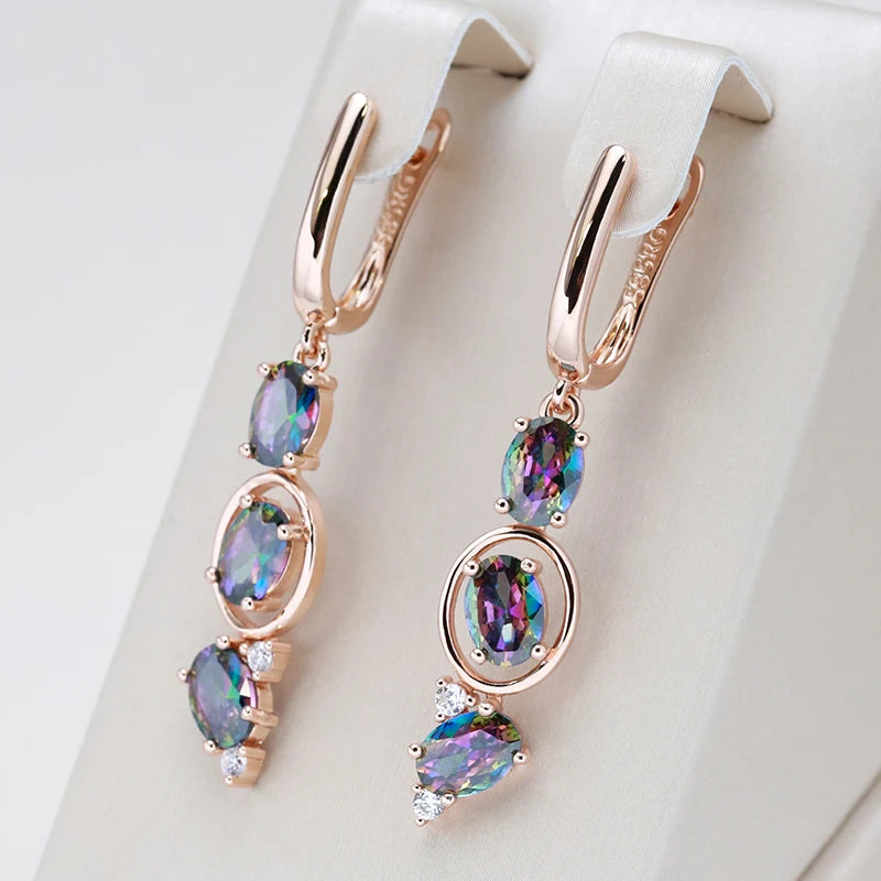 585 Rose Gold Farbe Frauen Ohrringe Ungewöhnliche Eleganz für Jeden Tag, Stilvoll und Vielseitig