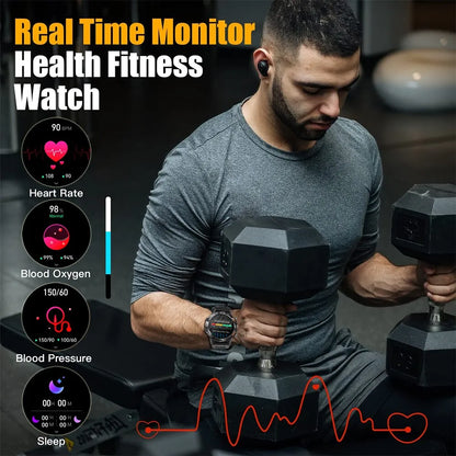 Smartwatch Bluetooth Anruf Wasserdicht Männer Smart Watch Android Gesundheitsuhr Amoled Smart Watch