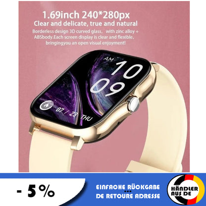 Smartwatch Männer Frauen Fitness Uhr Bluetooth Anrufe digital Smart Watch Fitpro