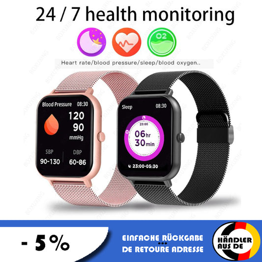 Smartwatch Frauen Bluetooth Uhr Fitness Tracker Android, IOS Smart Uhr DAFIT APP