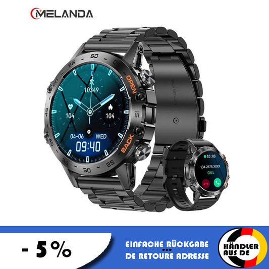 Smartwatch Bluetooth Anruf Wasserdicht Männer Smart Watch Android Gesundheitsuhr Amoled Smart Watch