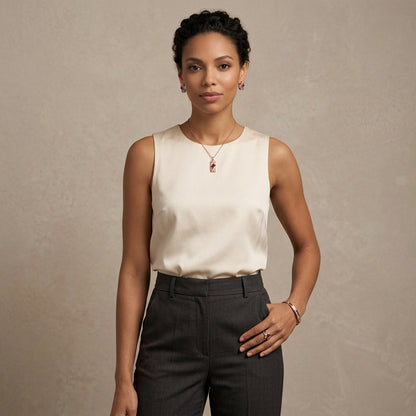Schmuckset Roter Zirkon Alltagsschmuck Roségold – Ring & Kette