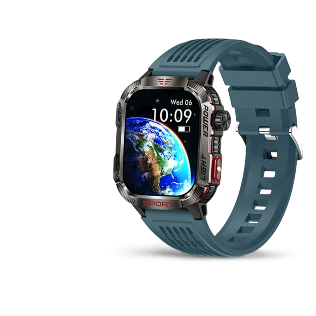 Militär Smartwatch mit Blutdruckmessung, GPS, Kompass & wasserdichtem Design