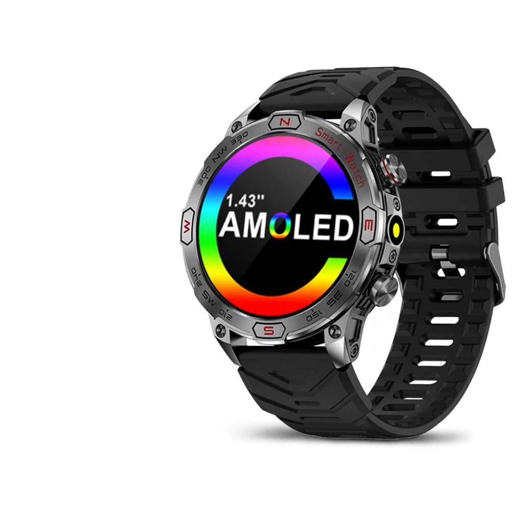 Gesundheits-Smartwatch mit GPS, Blutdruckmessung und AMOLED-Display für Outdoor-Aktivitäten