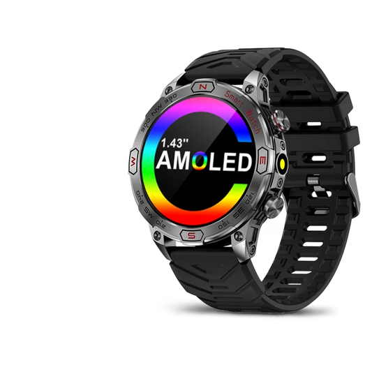 Gesundheits-Smartwatch mit GPS, Blutdruckmessung und AMOLED-Display für Outdoor-Aktivitäten